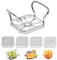 Ksvaye Cortador de Patatas Fritas cortador Manzana 5 en 1 Corta Patata de Acero Inoxidable Cortador de Verdura Corta Frutas Vaciador de Manzana para Pepino Cebolla Hacer Bricolaje Cocina (Plata)