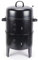 Biknltio Barbacoa de Carbón Vegetal con Tapa 3 en 1, Desmontable Negro 40 Cm