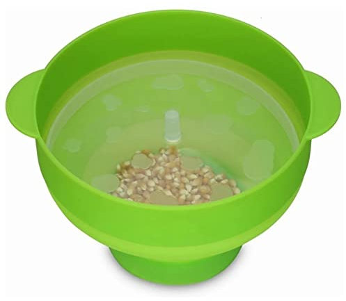Microwave Popcorn Popper, Popcorn Maker Microwaveable Silicone Popcorn Popper with Handle Lid Collapsible for Oven And Microwave Oven
