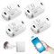 4 pezzo Interruttore Smart Alexa, Interruttore WiFi, Interruttore Alexa Luci Controllo Vocale, Alexa Interruttore Compatibile Con Amazon Alexa, Google Home, Controllo Tuya/Smart Life APP