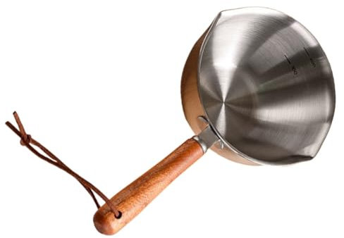 HOLIDYOYO Pentola Acciaio Inossidabile Per Riscaldare Olio e Latte Design Due Beccucci Per Per Fondere e Adatta Per Induzione e Cucine