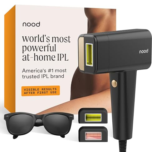 Nood™ NEW Flasher Pro — IPL Laser Hair Removal Device & Anti-Aging Red Light Therapy for Women & Men — Pain-free, Permanent, Visible Results After First Use & Works Everywhere Hair Grows — Matte Black