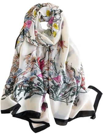 YMXHHB Silk Scarf 100% Mulberry Silk Fashion Scarves Long Lightweight Shawl Wrap