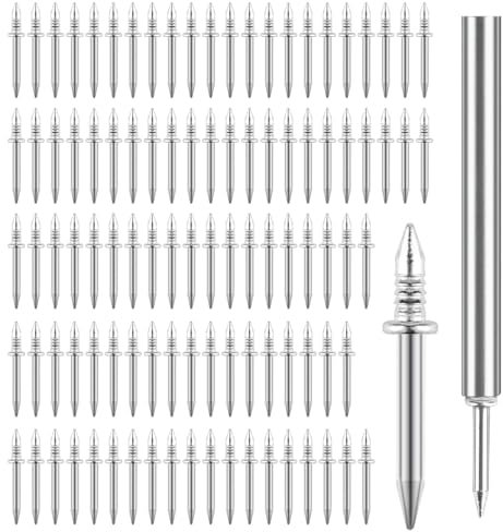 100 Pcs Double Headed Skirting Board Nails - Thread Seamless Nails with One Sleeve Tools - Carbon Steel Skirting Board Fixings–Double Sided Traceless Nail for Wood & Furniture