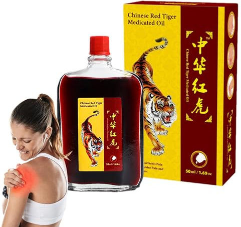 Medizinisches Öl Des Chinesischen Tigers, Aktivöl Des Roten Tigers Zur Muskelentspannung, Massageöl Zur Schmerzlinderung, Bei Verstauchungen, Knöchel-, Hüft- Und Beinverletzungen, 50ml