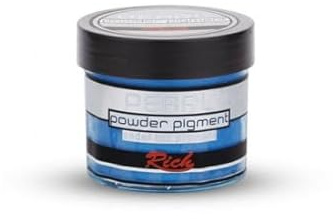 Rich Perlmutt Pulver Pigment 060 CC Blau – Neon Perlmutt Effekt für Epoxidharz, Für Kreative DIY Projekte, Hohe Pigmentierung, Lebendige Farben für Kunstwerke und Basteln