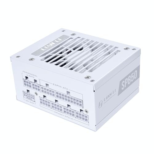 Lian Li SP850 V2 Gold - Fuente de alimentación SFX de factor de forma de 850 W | Cable nativo de 12 V-2 x 6 - Bajo nivel de ruido - Eficiencia 80+ Gold - Cumple con ATX 3.1 y PCIe 5.0 - Ventilador FDB