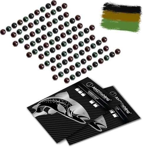 AMZfishing® 100x Gummiperlen Angeln 3mm in DREI Farben | Karpfenangeln | Stopper Perlen Gummi | Angelzubehör | Gummistopper | Gummi Stopper | Stopperperlen