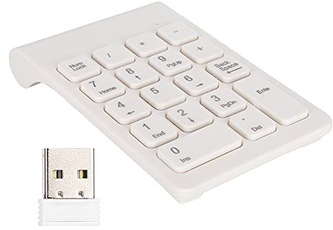 HERCHR 2.4G Wireless Keyboard Universal Multi Device Blue Tooth Keyboard USB Ergonomic Lightweight Portable Minikeyboard for Desktop PC Computer Accessory (white)