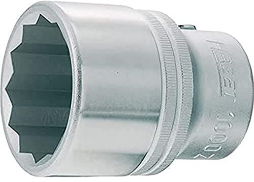 Hazet 1000AZ-1.1/2 Douille carré creux 20 mm/profil à 12 pans extérieurs Taille 1.1/2 longueur 65 mm