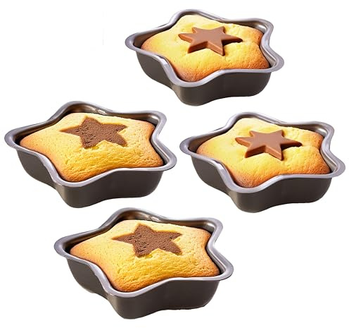 Premier Housewares 104265 Mini Star Shaped Tins - Set of 4 Grey H3 x W13 x D13cm