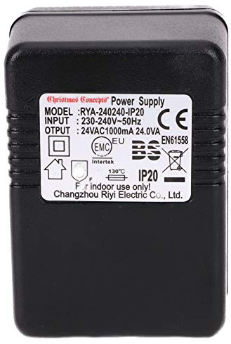 Christmas Concepts® 24V 1000mA Max 24VA AC Adaptor without lead - Suitable For Christmas Lights