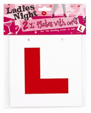 Ladies Night / Hen Party 2 L Plates with Cord Red