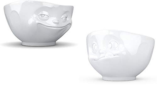 Fiftyeight 2er Schalen-Set GRINSEND & LECKER | weiß