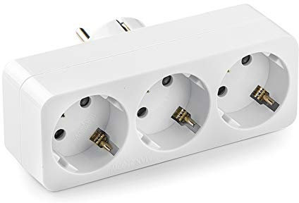 FAMATEL Adaptateur Triple Prise Terre avant 16 A 250 V