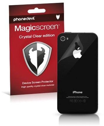 MediaDevil Back (Rear) Screen Protector for iPhone 4 and iPhone 4S, Glossy Clear [2 x Back Protectors]
