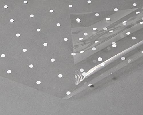 Cellophane Wrap Hamper Florist Film - 800mm x 2 Meters (Supplied in a Folded Sheet) - White Dot | Wrapping Paper & Gift Wrap for Bouquets, Baskets & Hampers