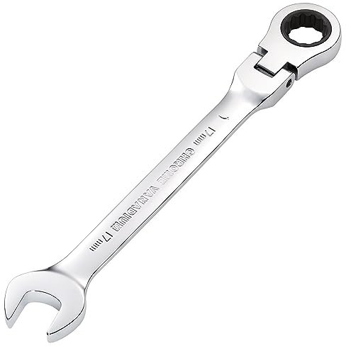 Draper 52019 Hi-Torq Metric Flexible Head Ratcheting Combination Spanner, 17mm