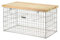bellissa Gabionenbank - 97152 - Gabionen-Gartenbank ohne Lehne - Garten-Bank, Sitzfläche aus Douglasien-Holz - 105 x 56 x 54 cm