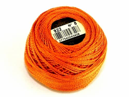 DMC Baumwolle Perle Gewinde Größe 8–922 – Pro 10 Gramm Ball