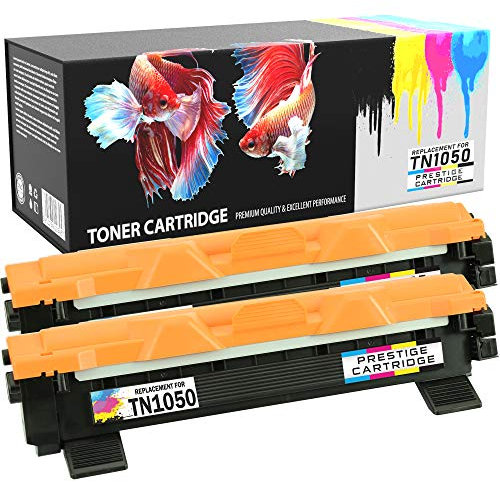 Prestige Cartridge TN-1050 Kompatible Tonerkartusche für Brother HL-1112 HL-1210W HL-1212 DCP-1510 DCP-1512 DCP-1610W DCP-1612W MFC-1810 MFC-1910 - 2 Schwarz