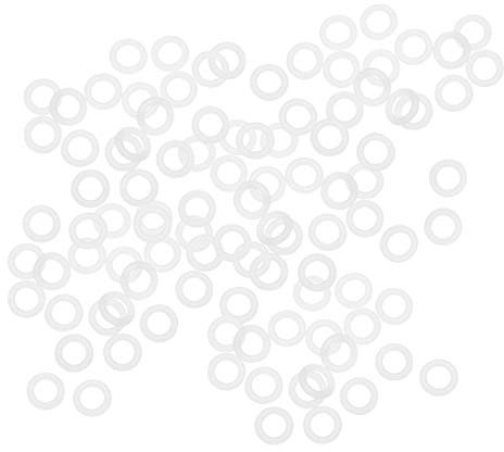 sourcing map Packung mit 100, Silikon O-Ringe 10mm AD 4mm ID 2mm Breite VMQ Dichtung Weiß