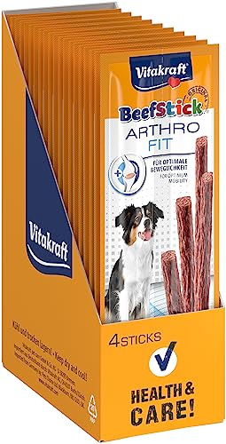 Vitakraft Beef Stick Arthro Fit, Fleischsticks, Hundesnack, für Hunde mit Gelenkbeschwerden (10x 4 Stück)