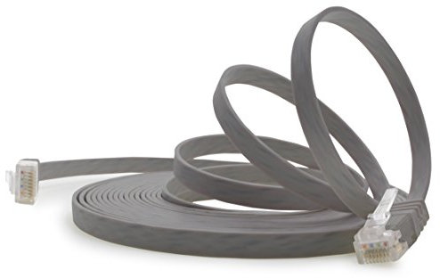 1aTTack.de Cat6 Cat.6 Cable Plano Cable de Red Lan Cable Plano Banda Lan 1000 Mbit/s Gris Gris - 1 Unidad 1m
