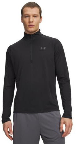 Under Armour Men's Tech 2.0 1/2 Zip-up Long Sleeve T-shirt Sweatshirt, Black, XL Tall