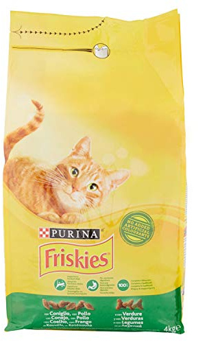 Friskies Crocchette Katze, Erwachsene, mit Kaninchen, Huhn und Gemüse, 4 kg