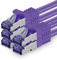 1aTTack.de Câble Réseau CAT7 CAT 7 10 Gigabit - 5x 0,25m - RJ45 Ethernet LAN DSL Routeur Modem - Violet