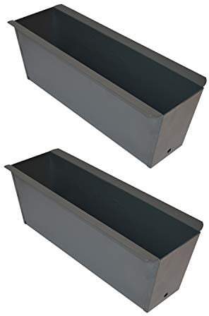 2X Blumenkasten Anthrazit/Dunkelgrau Balkonkasten Einsatz für Europalette Pflanzkasten ca.35,5 X 12,5 x 12 cm Beet Garten vor der Haustüre für Europaletten oder passende Einwegpaletten Einsatz