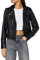 Freaky Nation Bali-FN SC Giacchetta di Pelle, Nero, XS Donna