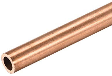 sourcing map Copper Round Tube, 6mm OD 1mm Wall Thickness 300mm Long Straight Pipe Tubing