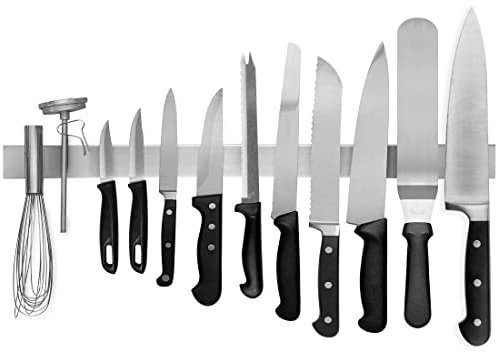 Modern Innovations Magnetischer Messerstab aus Edelstahl, 61 cm, vielseitig einsetzbar, als Messerhalter, Magnetleiste, Küchenutensilienhalter, Werkzeughalter, Kunstbedarf-Organizer und Heim-Organizer