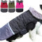 JoyDaog Wendbarer Hundemantel für große Hunde mit Fleece-Kragen, wasserdicht, warme Hundejacke für den kalten Winter, Schwarz, Größe XXL