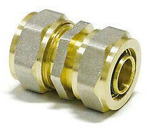 Schraubfitting Fittings Quetsch Verbundrohr Aluverbundrohr 16 oder 20 DVGW SCHRAUB-KUPPLUNG (16 mm)