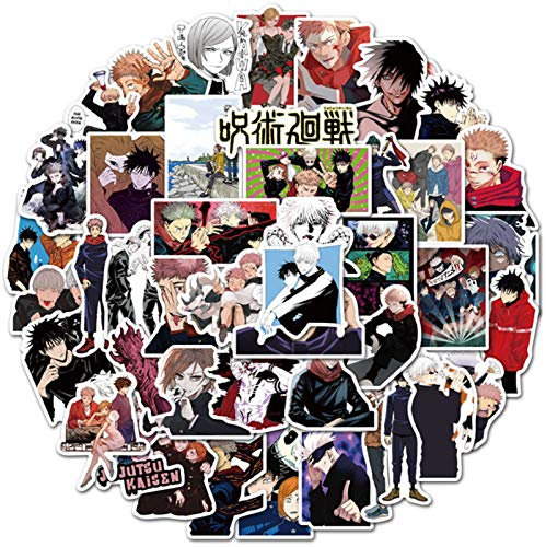 ALTcompluser 50 Stück Jujutsu Kaisen Aufkleber, Japan Anime Ryomensukuna Aufkleber DIY Dekoration Laptop Snowboard Telefon Wasserflasche Gepäck für Erwachsene Mädchen Jungen (Multi-6)