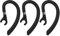 AMZLUV Ersatz-Ohrbügel für Ohrhörer, Silikon, flexible Ohrmuschelklemme, Ohrschlaufen-Clips für einohrige Bluetooth-Headset, kompatibel mit New Bee, Plantronics und anderen Marken, 3er-Set (schwarz)