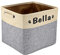 PET ARTIST Faltbarer Hundespielzeug-Aufbewahrungskorb Mit Personalisierter Tiernamen-Aufbewahrungsbox Aufbewahrungskorb für Hundespielzeug und Zubehör,Grey Big One