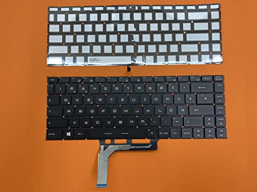 T-ProTek DEUTSCHE-Tastatur Keyboard kompatibel für MSI GS65 Stealth 8SD (MS-16Q4)