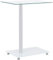 Tidyard Beistelltisch Glastisch Couchtisch U-Form,Kaffeetisch Wohnzimmertisch Sofatisch Tisch Transparent Teetisch 45 x 30 x 58 cm (B x T x H),Sicherheitsglas,Edelstahl