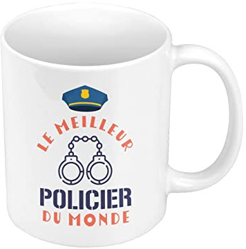 Fabulous Mug Céramique Le Meilleur Policier du Monde Gendarmerie Justice Police