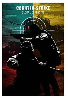 CSGO Counter Strike CS GO Poster, 1 Leinwand-Poster, Schlafzimmer-Dekoration, Sportlandschaft, Büro, Raumdekoration, Geschenk, Unrahmen-Stil, 60 x 90 cm