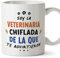 MUGFFINS Tazas para VETERINARIA mujer - En Español - Todos te advirtieron - 11 oz / 330 ml - Regalo original y divertido