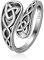 Löffel Ringe für Frauen 925 Sterling Silber Keltischer Knoten Einstellbare Daumen Löffel Ringe Versprechen Verlobung Statement Boho Vintage Finger Offen Antike Löffel Ringe Schmuck