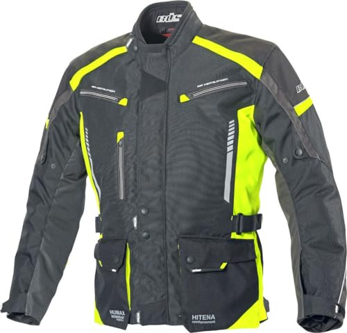 Büse Torino II Motorrad Textiljacke, schwarz/neon/gelb, XL