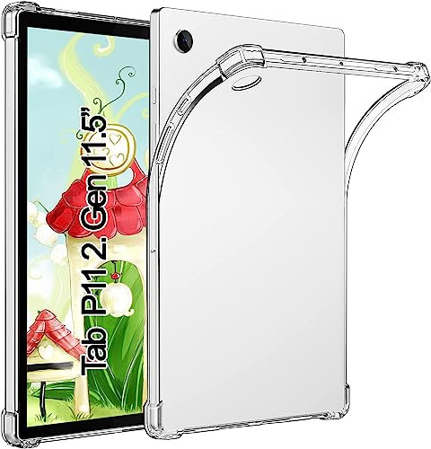 TPU Funda para Lenovo Tab P11 (2nd Gen) 11,5 2022 (TB350FU/TB350XU), con Cuatro Esquinas Reforzadas, Anti-Choques, Ultra Delgado, Ultra Cristal Claro Flexible Silicona Carcasa