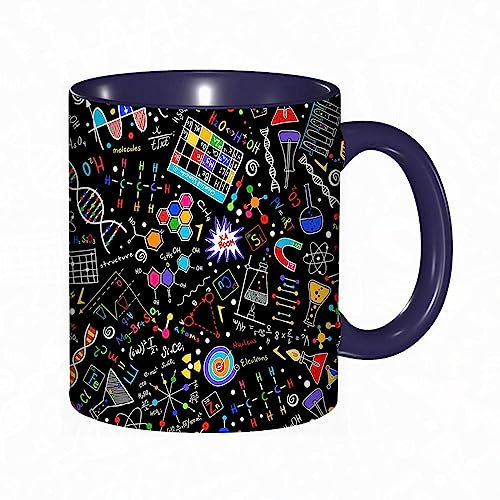 Mug porcelaine fine Science,Griffonnages scientifiques brillants,Trésors intemporels des mathématiques et des sciences, |Mug humour pour collègue, amis, copains, frères et soeurs |Mug original avec