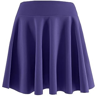 JOPHY & CO. Gonna Ragazze Bambine Plissettata Midi Versatile Vita Elastica (12 Anni, Viola Scuro Corto)